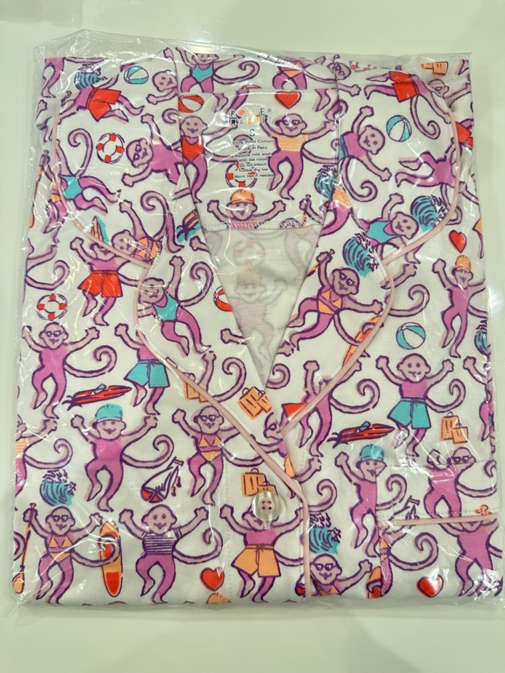 Roller Rabbit Lido Monkey Polo Pajamas set